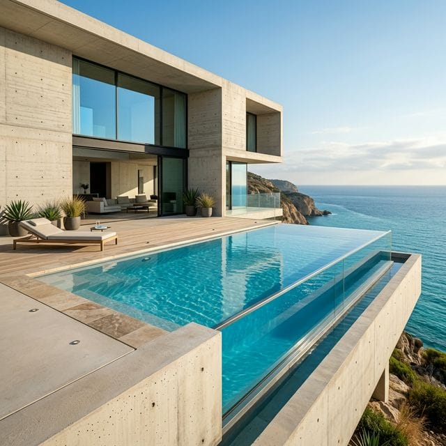 Piscina de obra nueva luxury